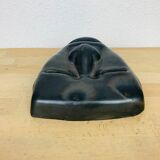 Black ceramic mask, Mexican tribal art