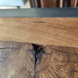 oak-steel table