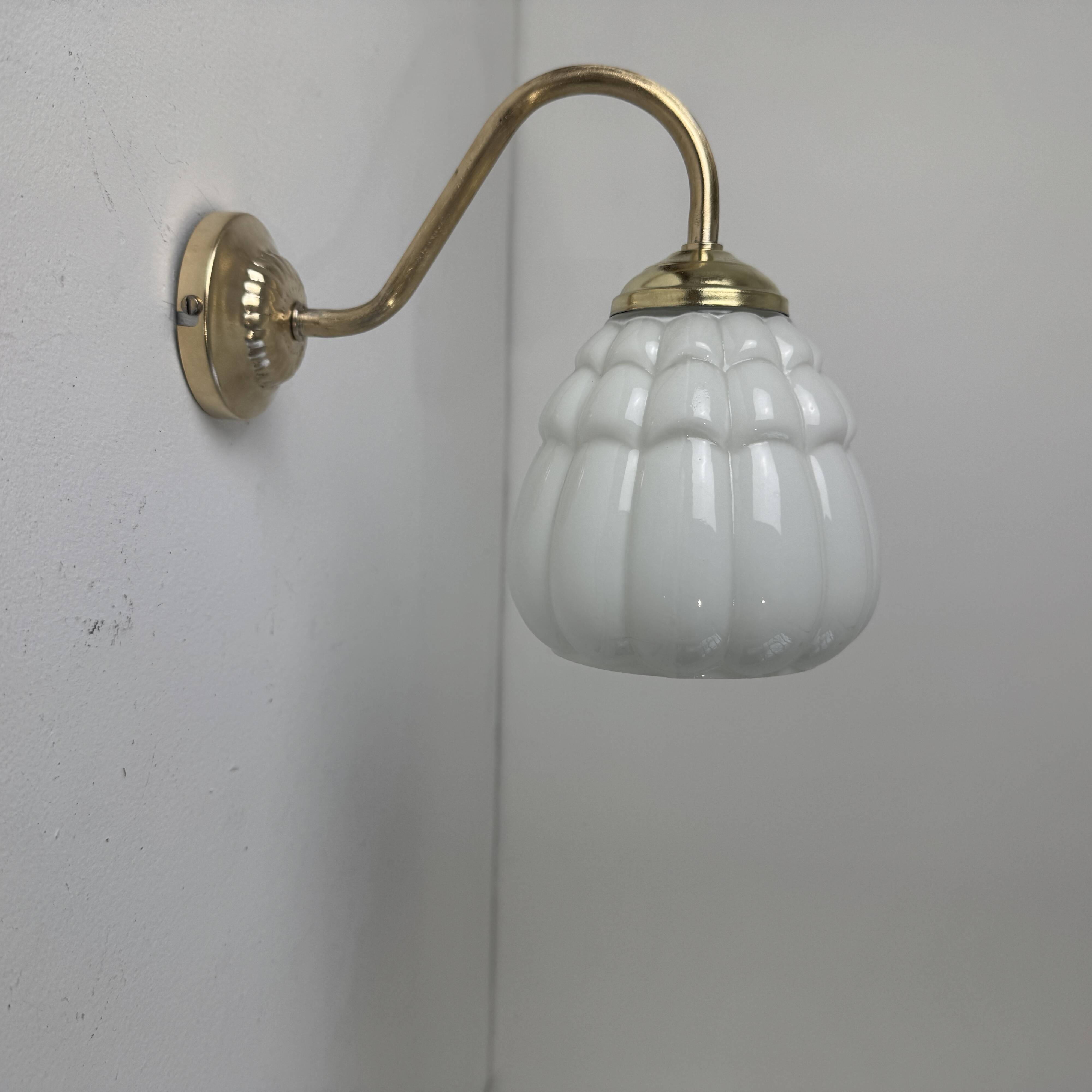 Pair of vintage opaline wall sconces
