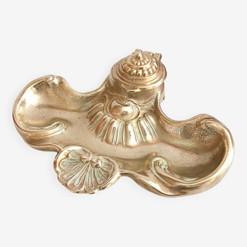 Art Nouveau gilt bronze writing inkwell circa 1900