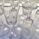 Old wine glass in baccarat crystal model art deco ht 14,5 cm