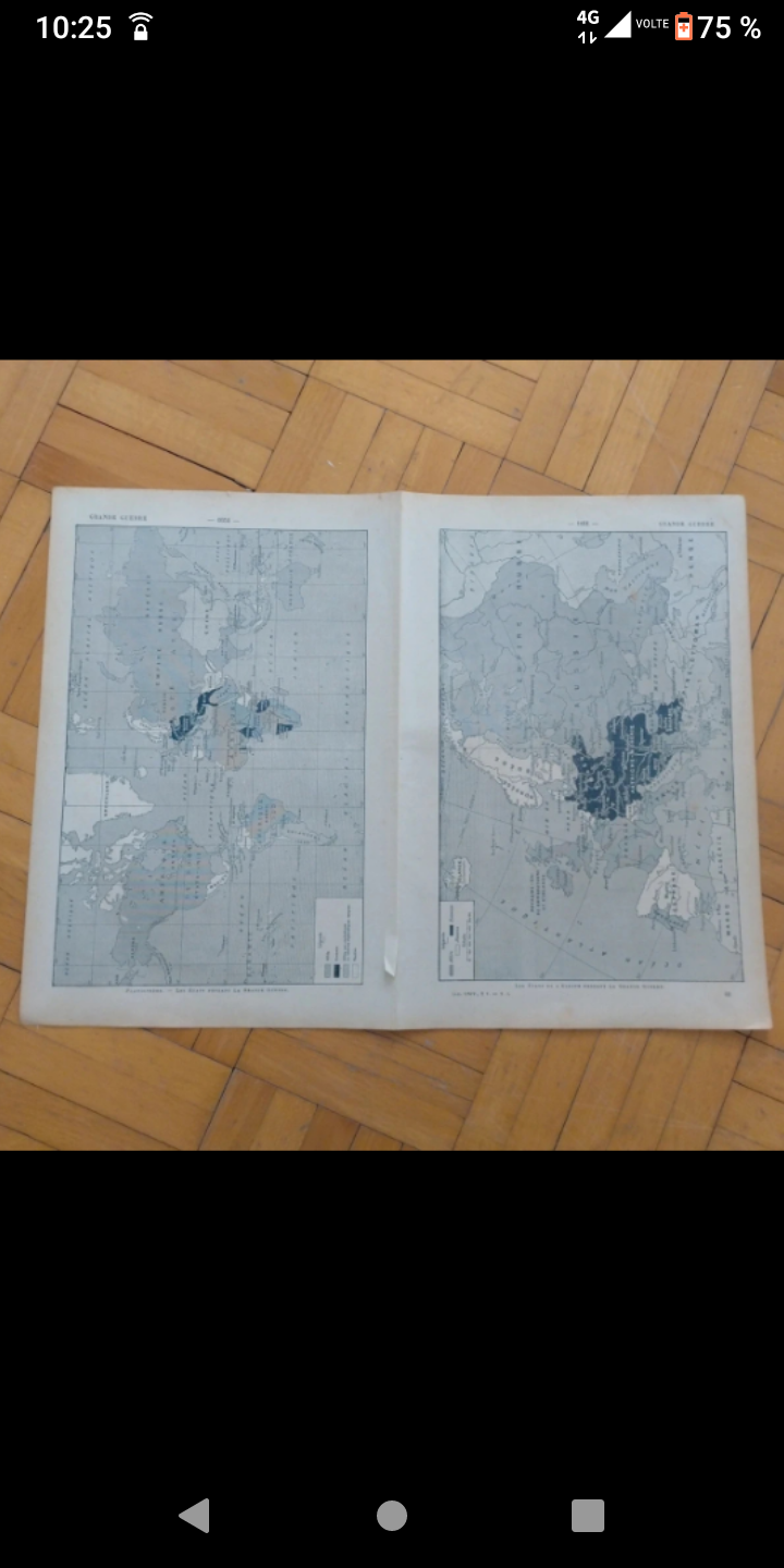 Historical map Larousse Great War French front