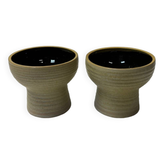 Set of 2 German ceramic candle holders