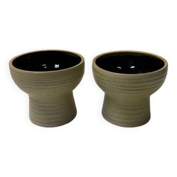 Set of 2 German ceramic candle holders