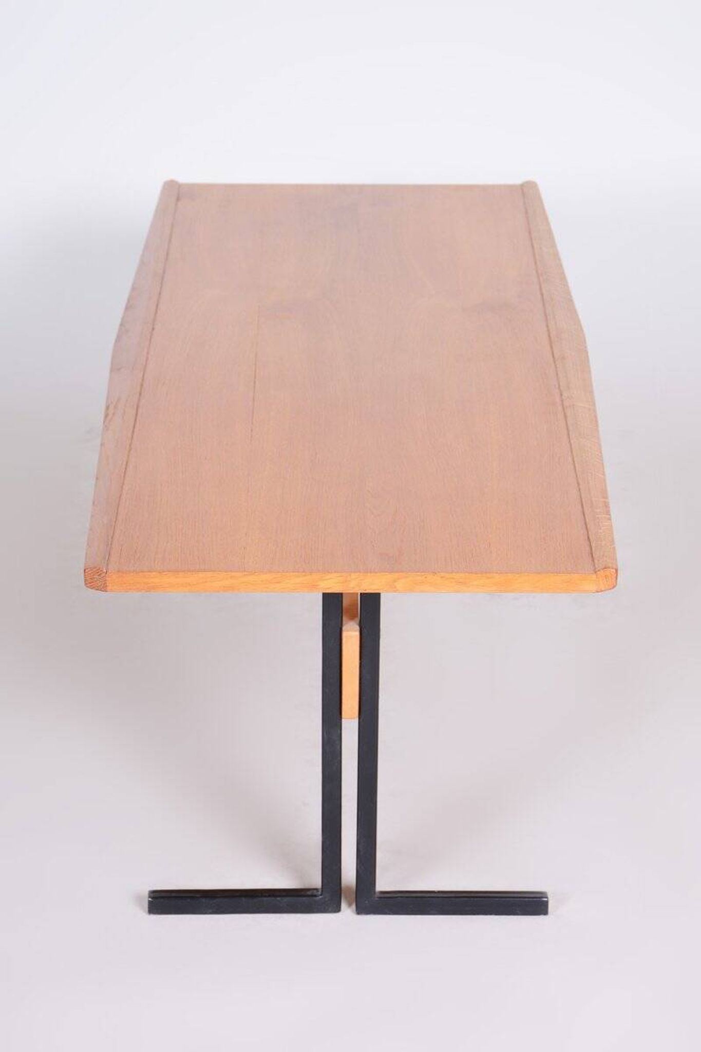 Mid-Century Modern Ash & Steel Dining Table, 1960s