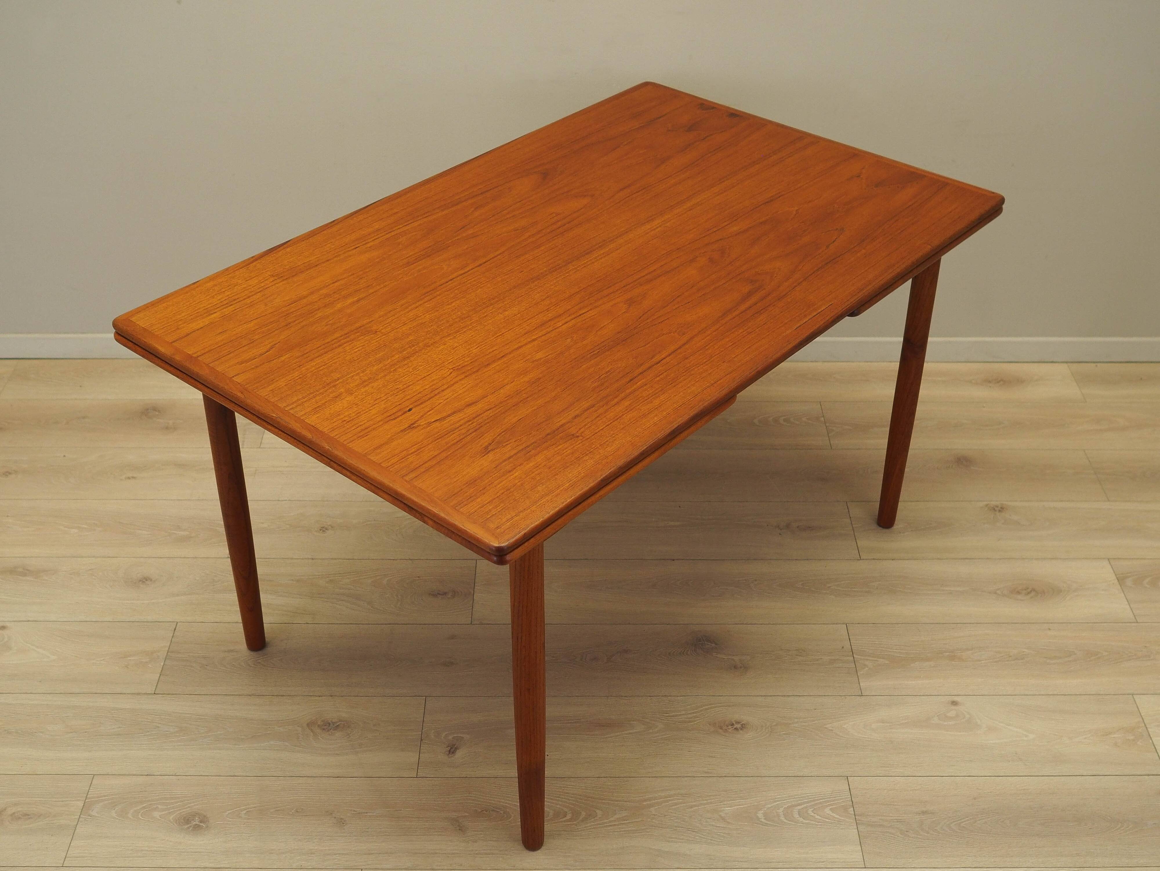 Teak table, Danish design, 1970s, manufactured in Denmark