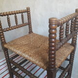 Mulched bench turned wood