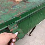 Vintage green industrial trunk