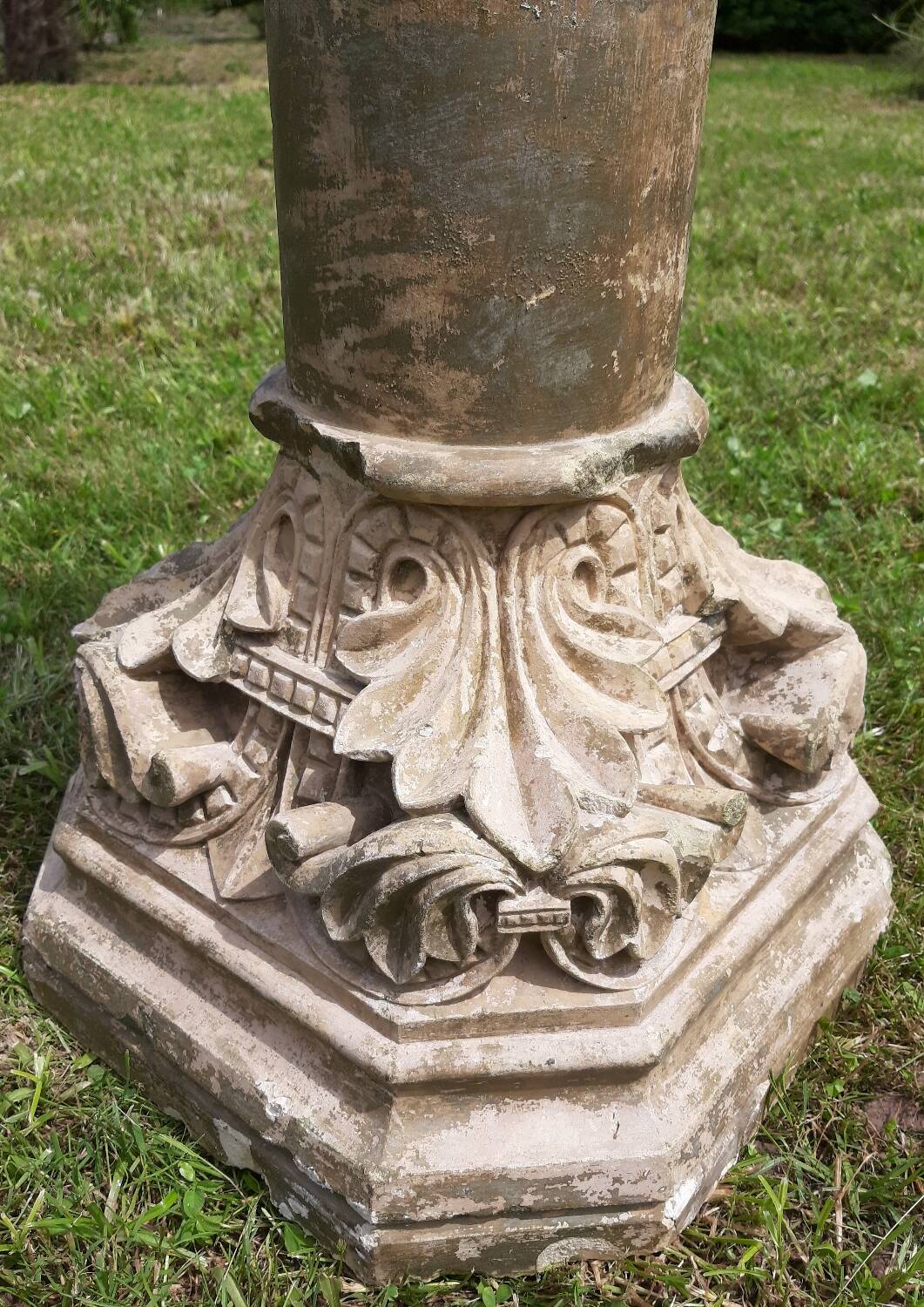 Holy water font on stone column (17th century)