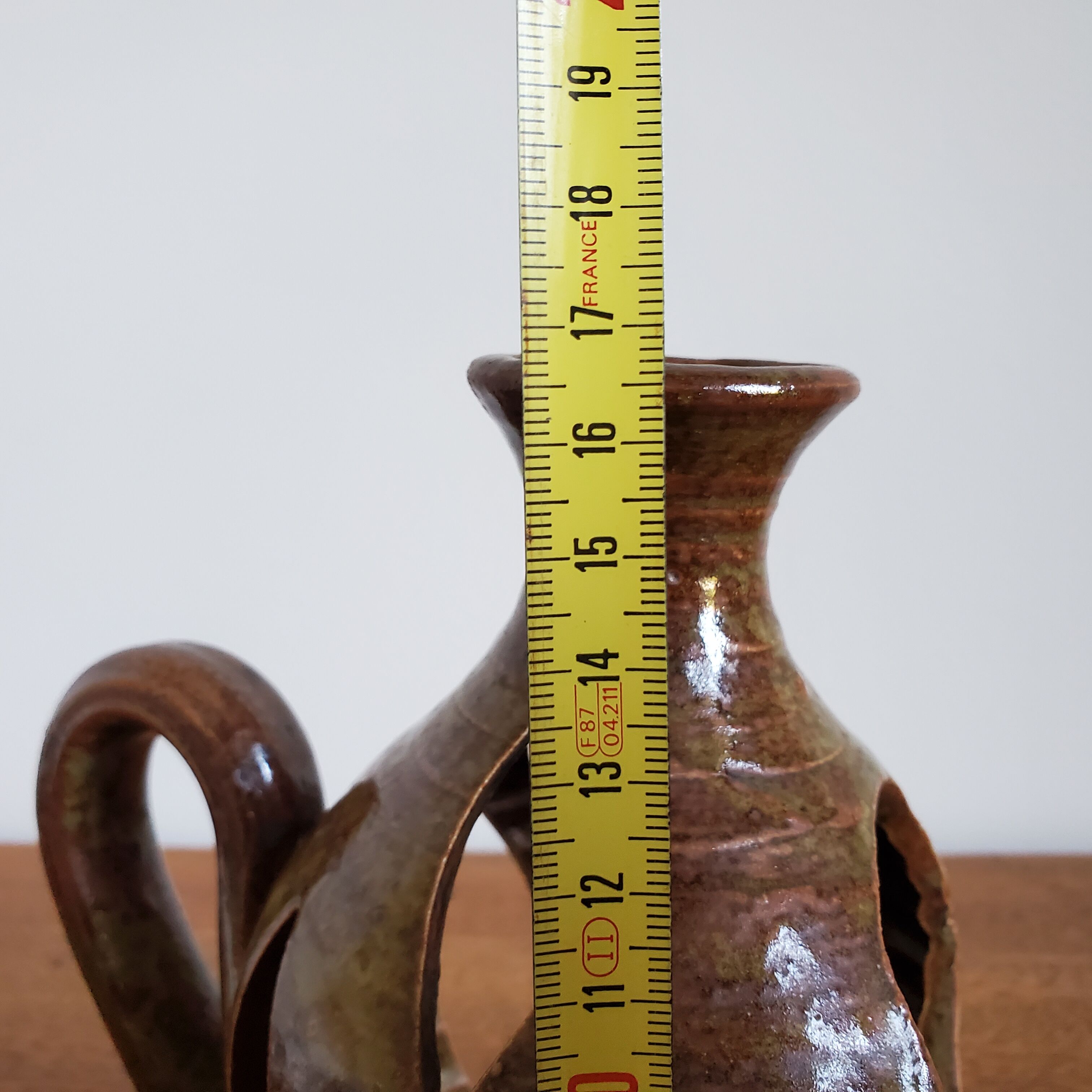 Pyrite sandstone candle holder