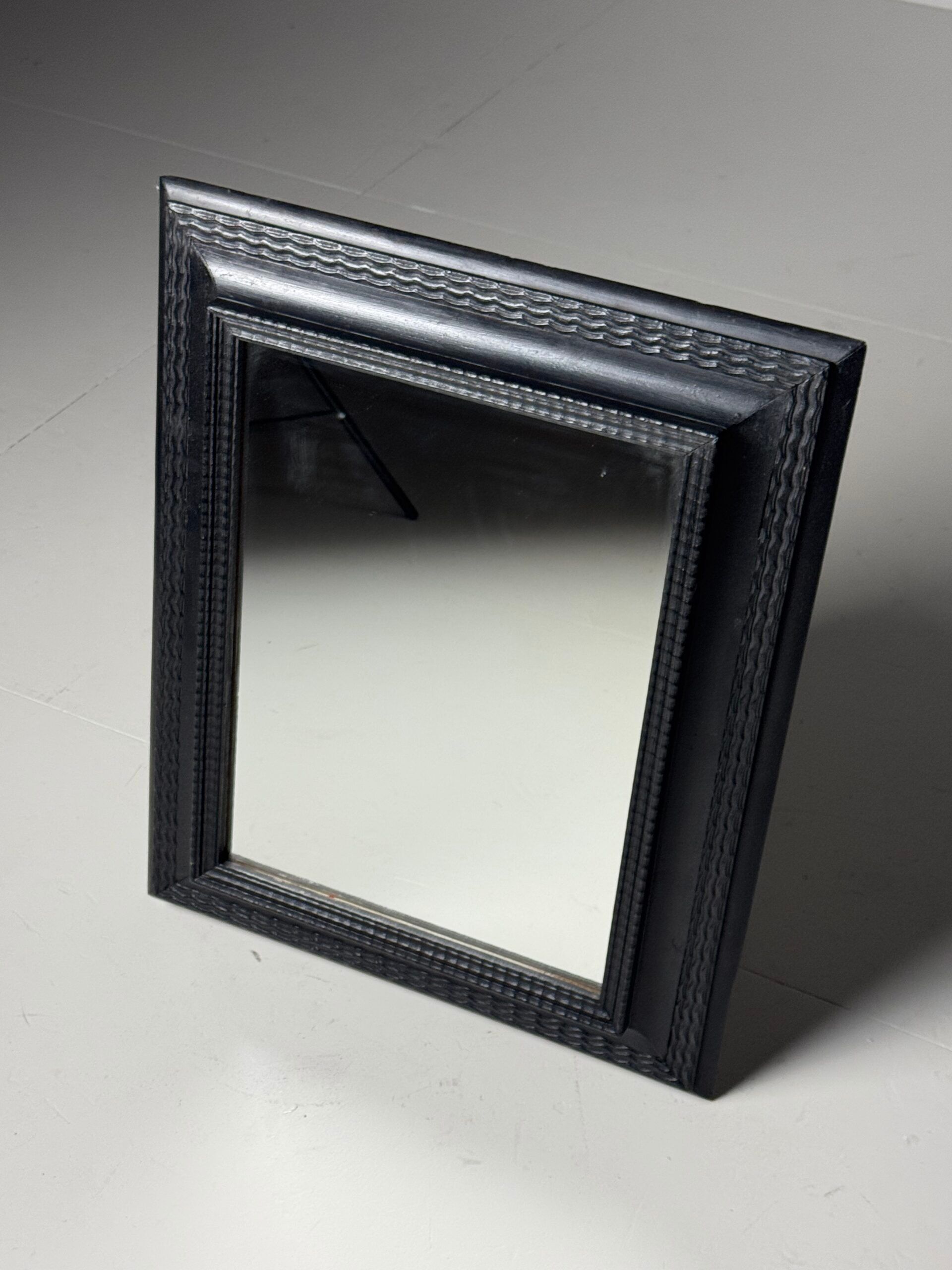 Ripple frame mirror black 20th century