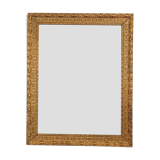 Old frame gilded stucco wood 56x46.5 cm, foliage 50.4x38.4 cm + old glass SB