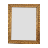 Old frame gilded stucco wood 56x46.5 cm, foliage 50.4x38.4 cm + old glass SB