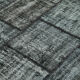 Handwoven turkish contemporary 176 cm x 245 cm black patchwork rug