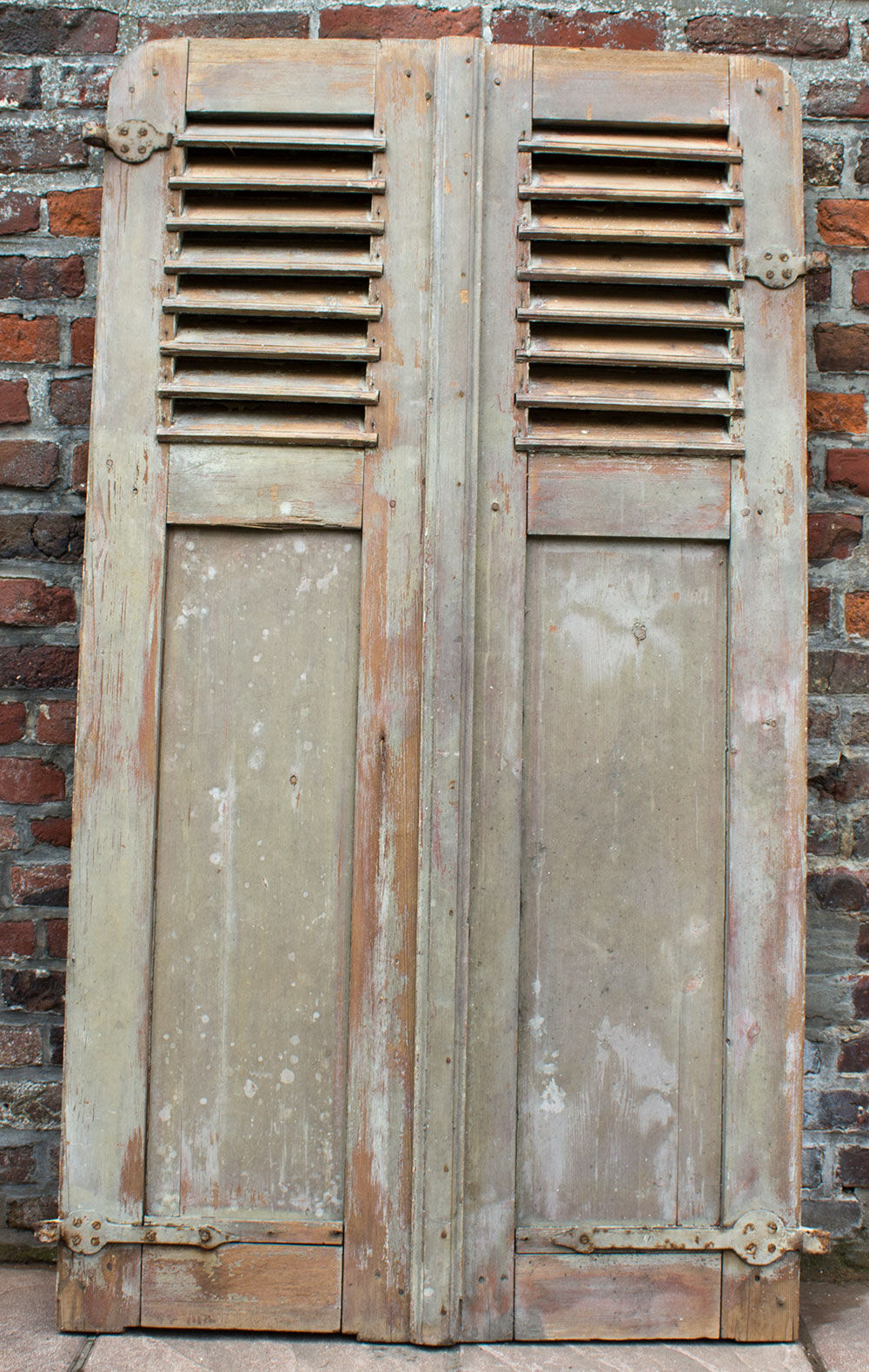 Old pair of wooden shutters 152 cm