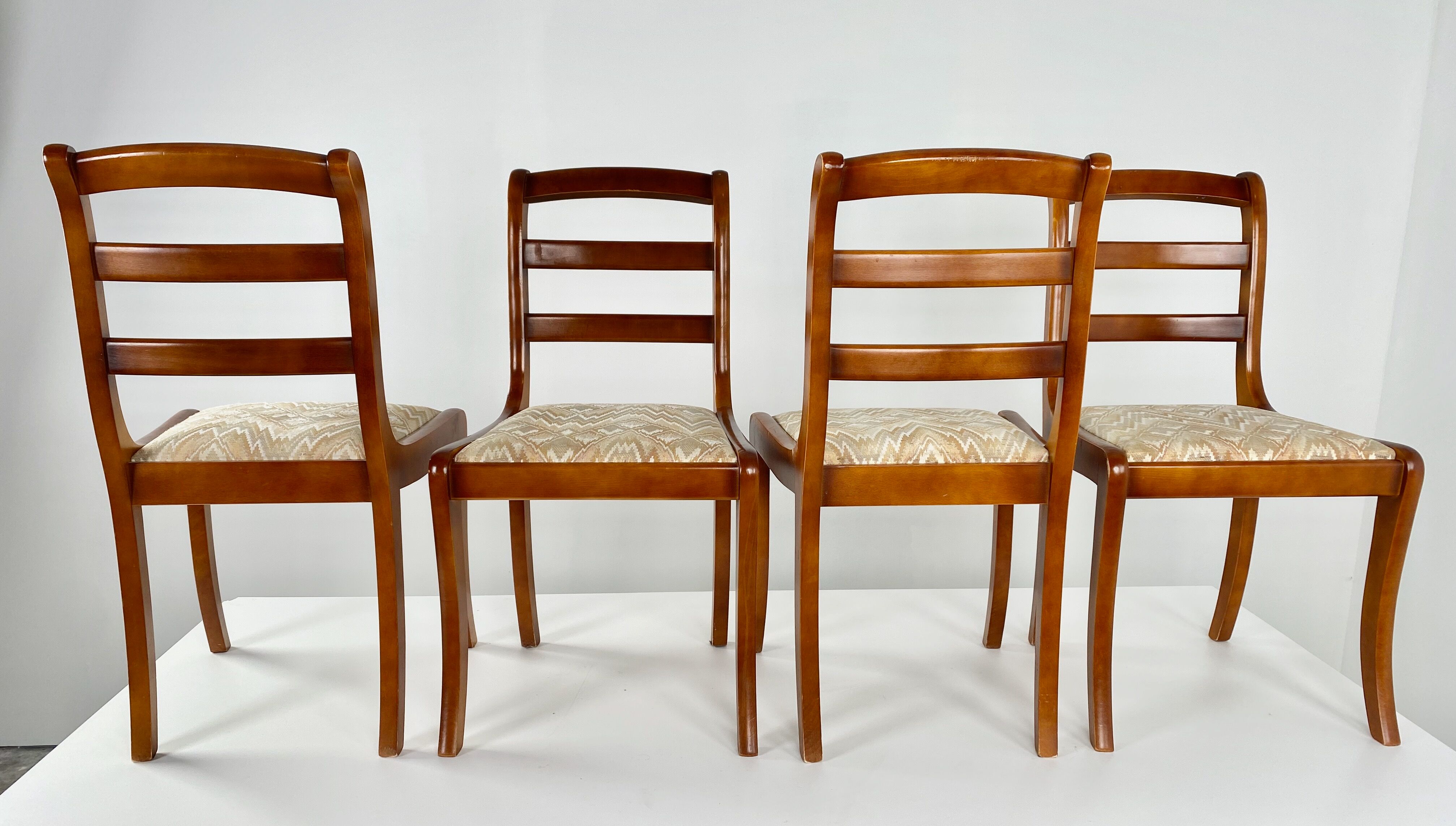 4 solid wood chairs