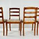 4 solid wood chairs