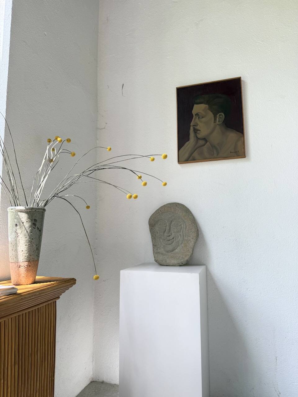 Stone sculpture 1950 face