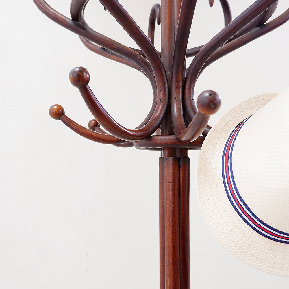 Grand portemanteau "Perroquet" en bois courbé style Thonet – Début du 20ème siècle