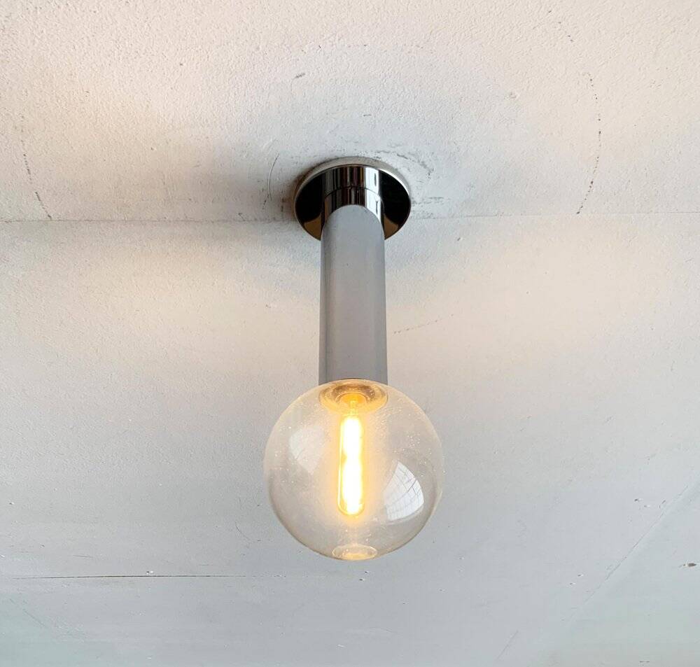 German vintage ceiling lamp Space Age by Motoko Ishii for Staff, 1970s, set of 2