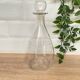 Engraved glass decanter