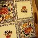Wooden top and faience of gien decoration peony
