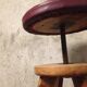 Topped with Burgundy leatherette piano stool