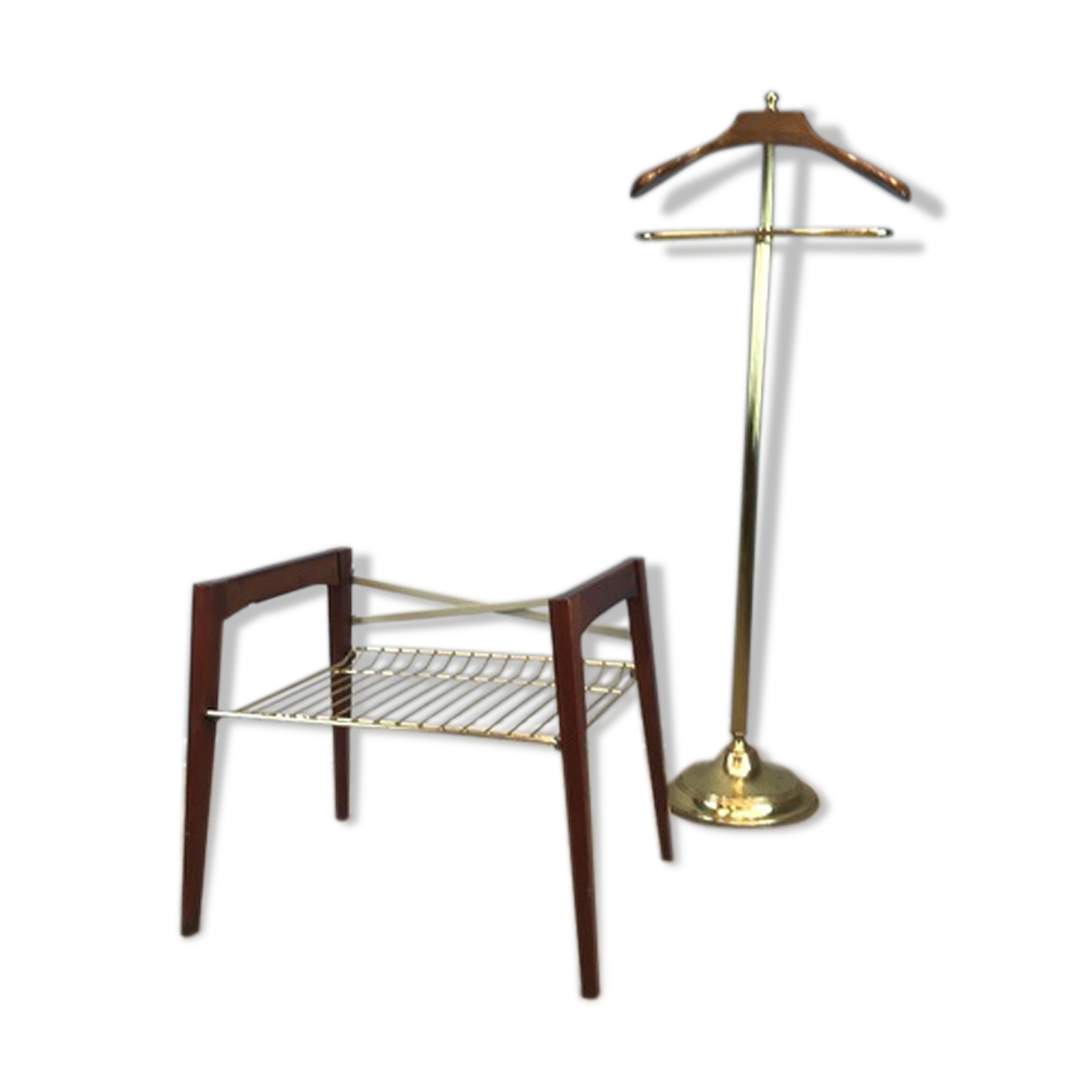 Ensemble valet et étagère pour valises