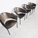 Vintage tripod armchairs, 1970s