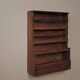 Antique solid wood wall shelf, France, 19th century