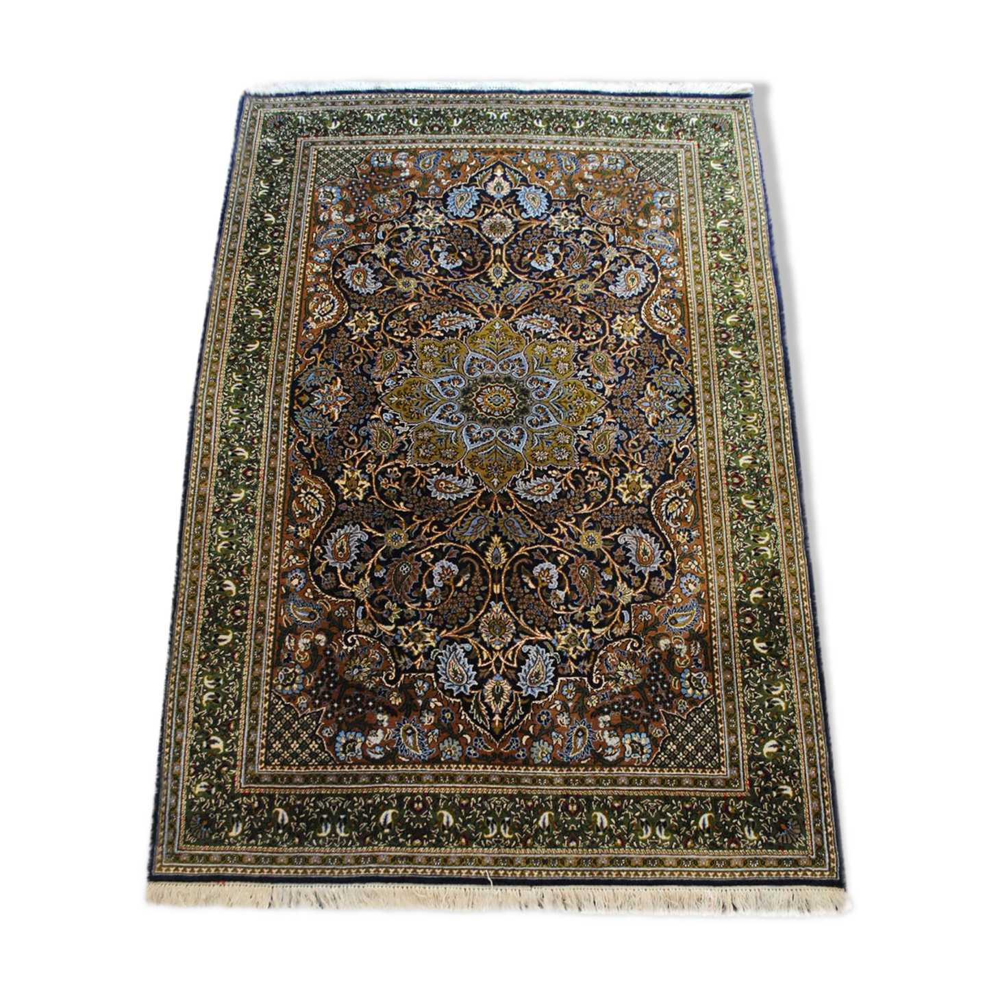 Authentic Persian carpet kork Ghom 205cm x 140cm