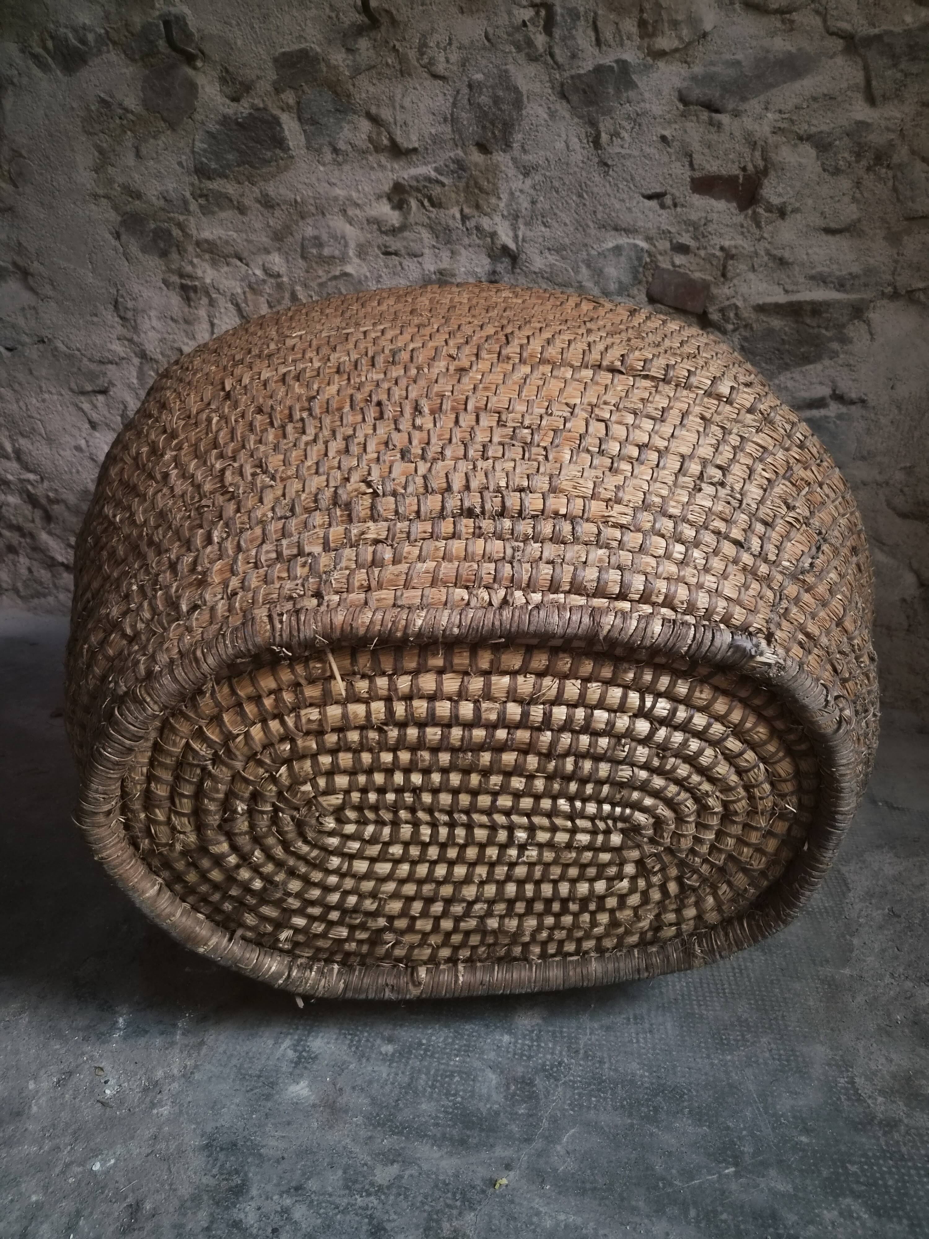 Panier à grains français ancien – Auvergne, vers 1900