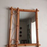 Vintage bamboo mirror