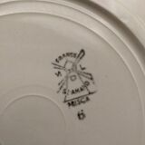 6 assiettes plates Saint Amand modèle Prisca fleurs