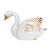 Empty swan white earthenware pockets