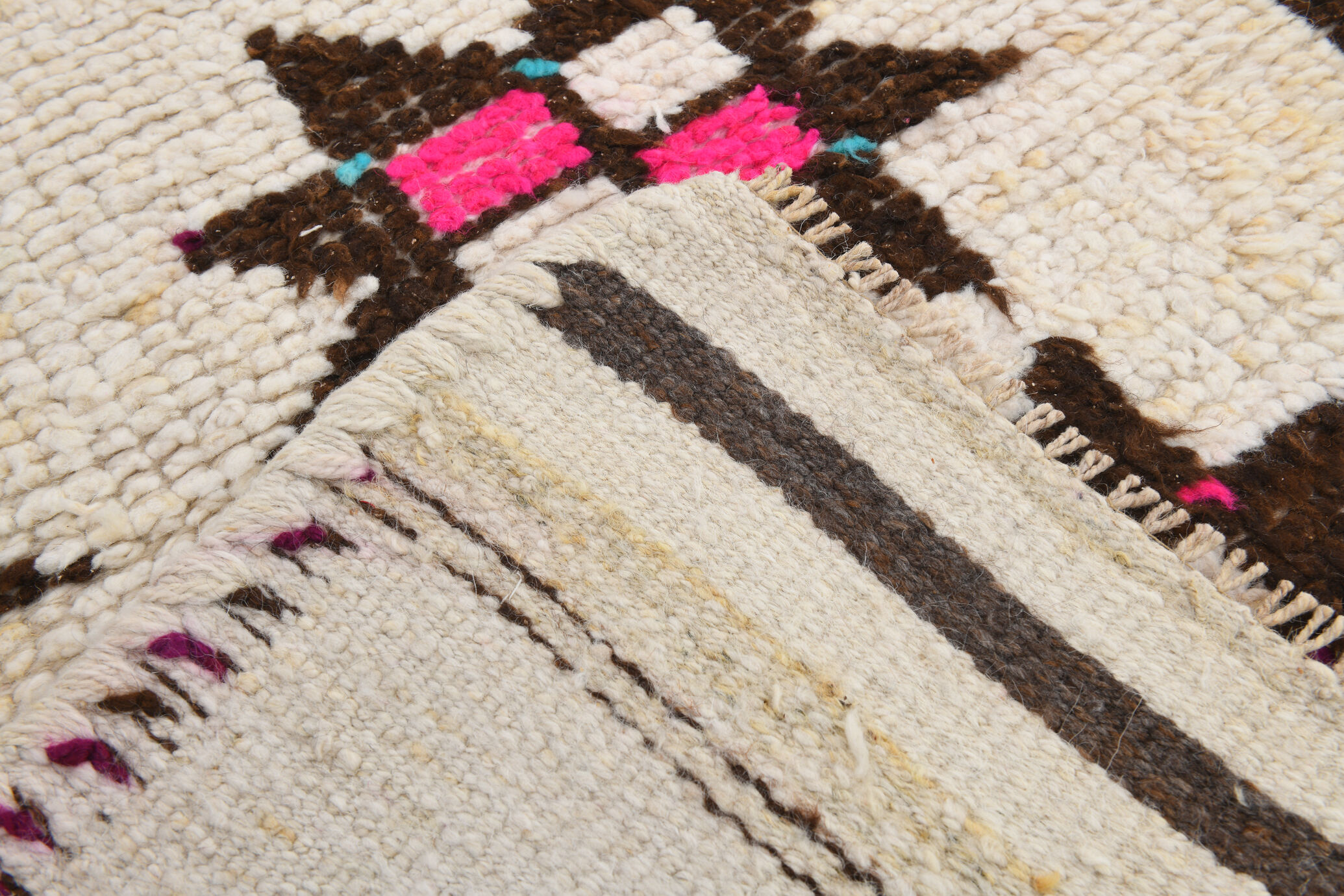 Tapis coureur beige & marron