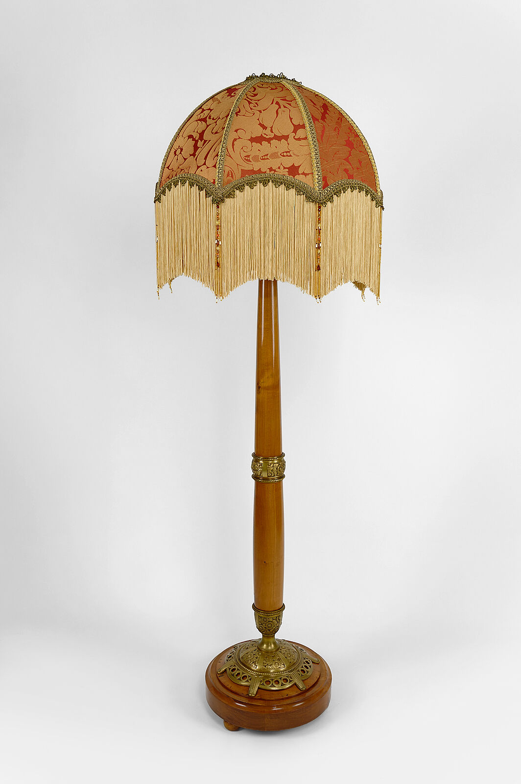 Art Nouveau cherry floor lamp by Paul Follot, circa 1920
