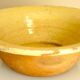 Frying pan, old caquelon, yellow glazed earthenware from the south of France.