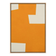 Original abstract painting, Yellow shape Y01