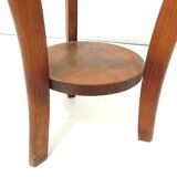 Wooden pedestal table
