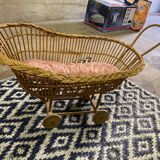 Rattan doll pram
