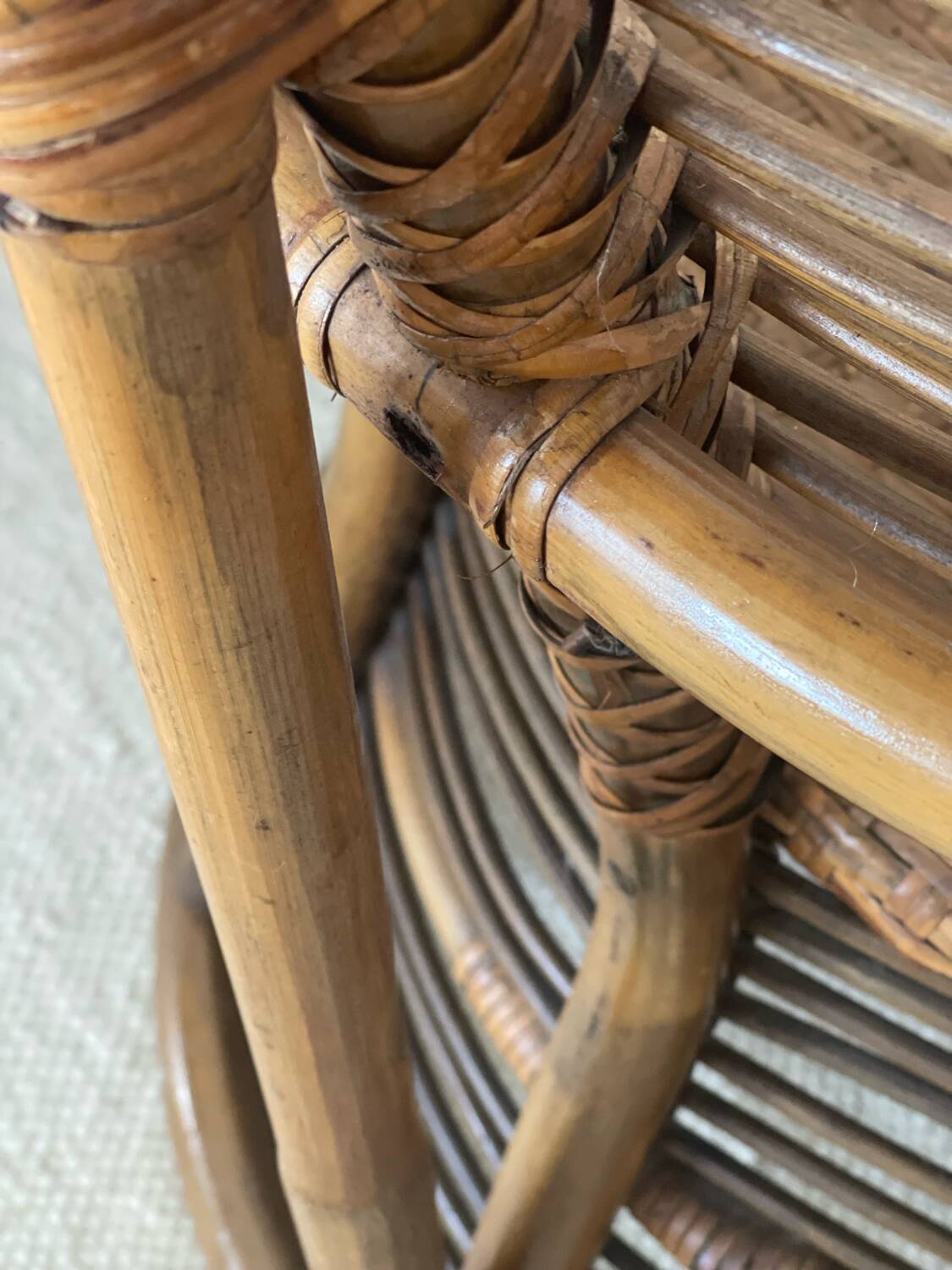 Rattan armchair 1960