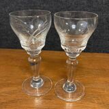 Service de verres à pieds en verre gravé
