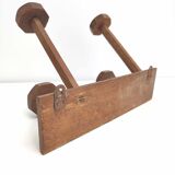 Wall coat rack 4 wooden hooks