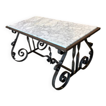 Table basse en fer forgé