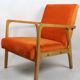 Fauteuil vintage Orange Velvet années 1970