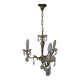 Cast bronze chandelier and crystal tassels – 3 fires