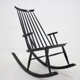 1960s Varjosen Puunjalostus Beech Rocking Chair, Finland