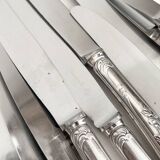 10 Christofle silver-plated “Marly” model table knives