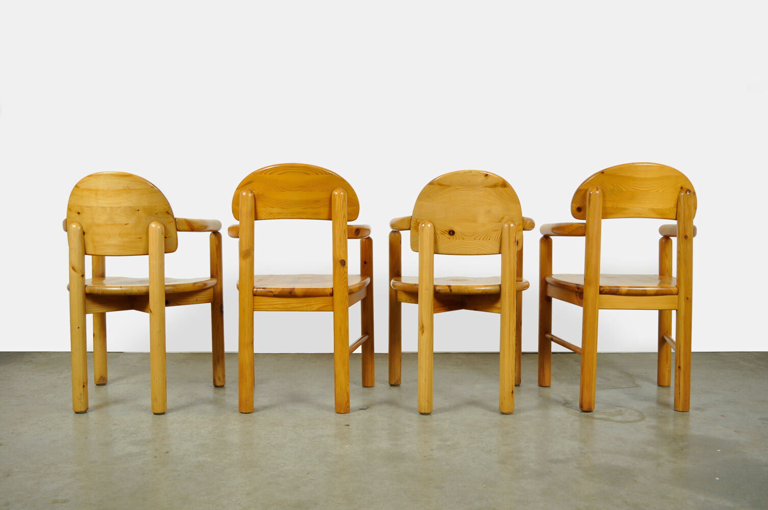 Vintage pine dining chairs by Rainer Daumiller for Hirtshals Sawmill, Denmark 70s
